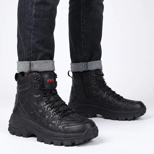 Men's Tactical Combat Lace-Up Non-Slip High-Top Hiking Boots Edenforth