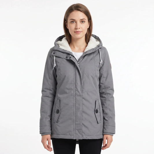 Women's Sherpa Lined Parka Hooded Waterproof Winter Jacket Edenforth