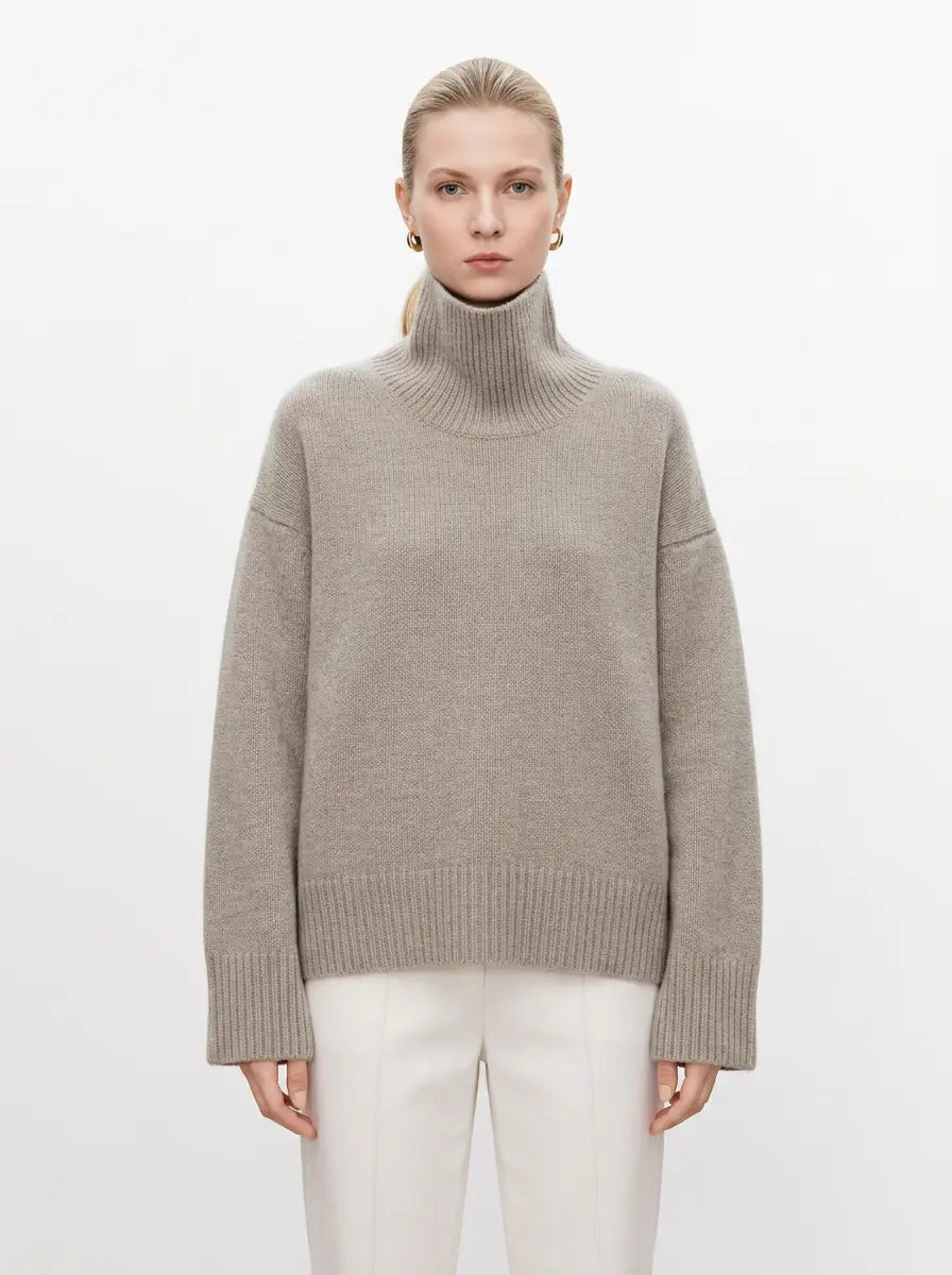 Women's Oversized Turtleneck Winter Sweater Chunky Knit Pullover Edenforth
