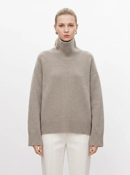 Women's Oversized Turtleneck Winter Sweater Chunky Knit Pullover Edenforth