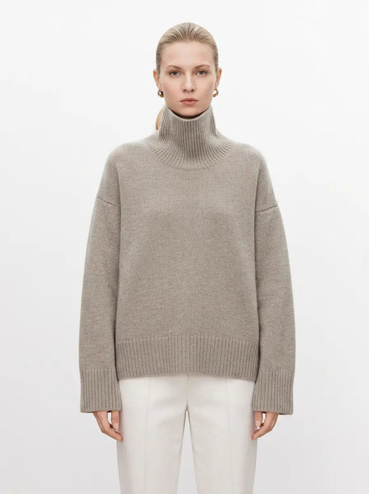 Women's Oversized Turtleneck Winter Sweater Chunky Knit Pullover Edenforth