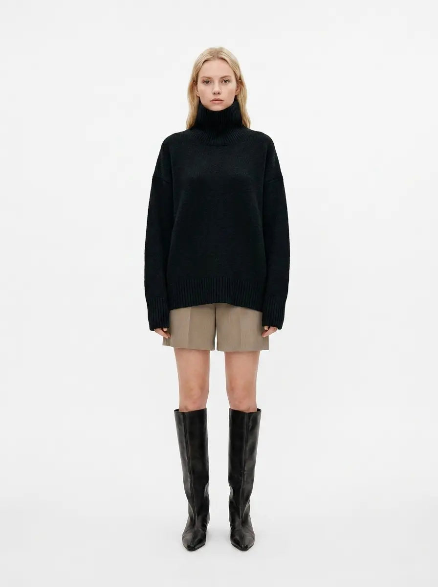 Women's Oversized Turtleneck Winter Sweater Chunky Knit Pullover Edenforth