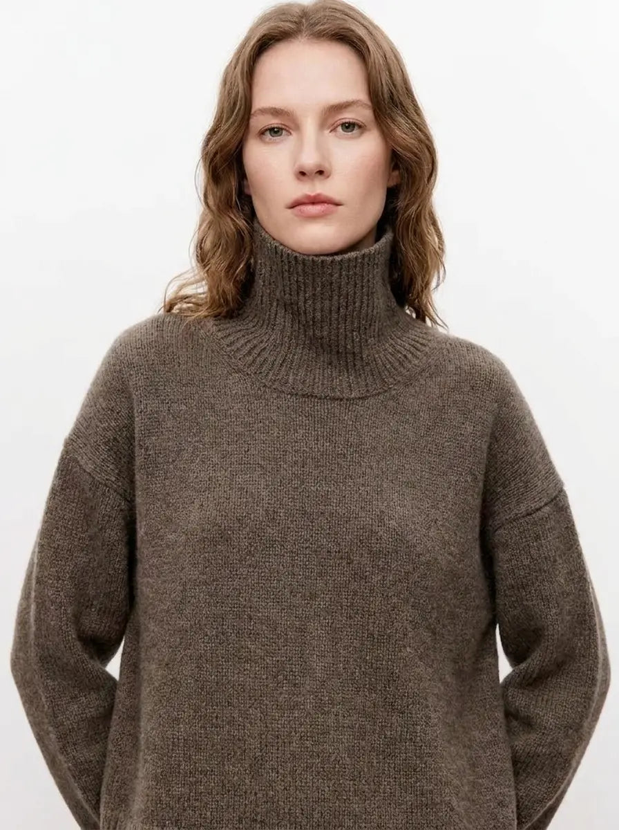 Women's Oversized Turtleneck Winter Sweater Chunky Knit Pullover Edenforth