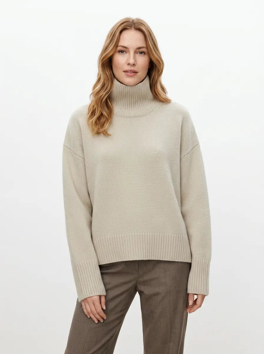 Women's Oversized Turtleneck Winter Sweater Chunky Knit Pullover Edenforth