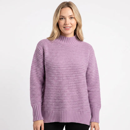 Women's Chunky Knit Winter Sweater Oversized Mock-Neck Pullover Edenforth