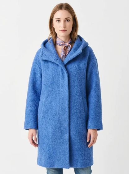 Women's Wool Blend Long Coat Button-Up Oversized Winter Overcoat Edenforth