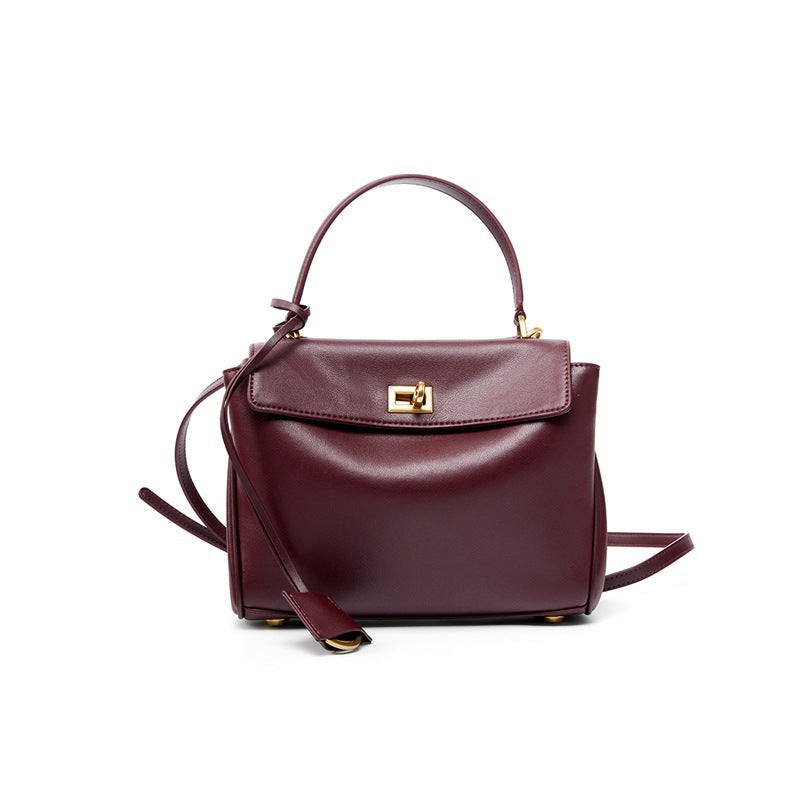 Women's Leather Shoulder Bag Large Capacity Crossbody Tote Gold Hardware Edenforth