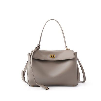 Women's Leather Shoulder Bag Large Capacity Crossbody Tote Gold Hardware Edenforth