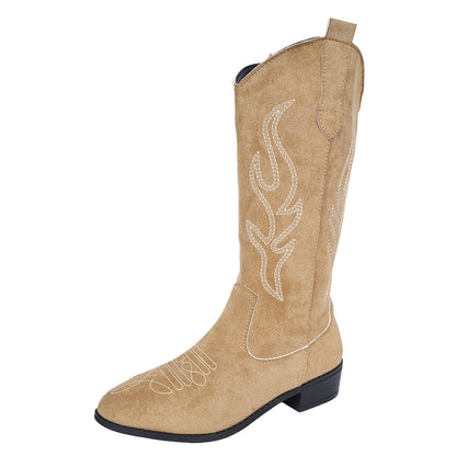 Pointed-Toe Western Cowboy Boots mutualdropshopping