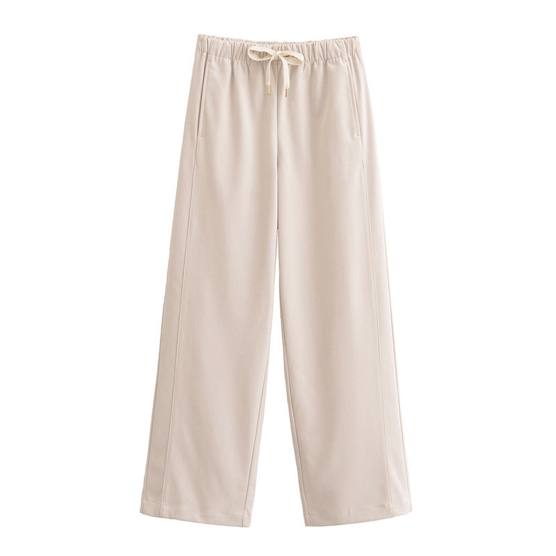 Women's Cropped Hooded Jacket and Wide-Leg Pants Set Loungewear Two-Piece Edenforth