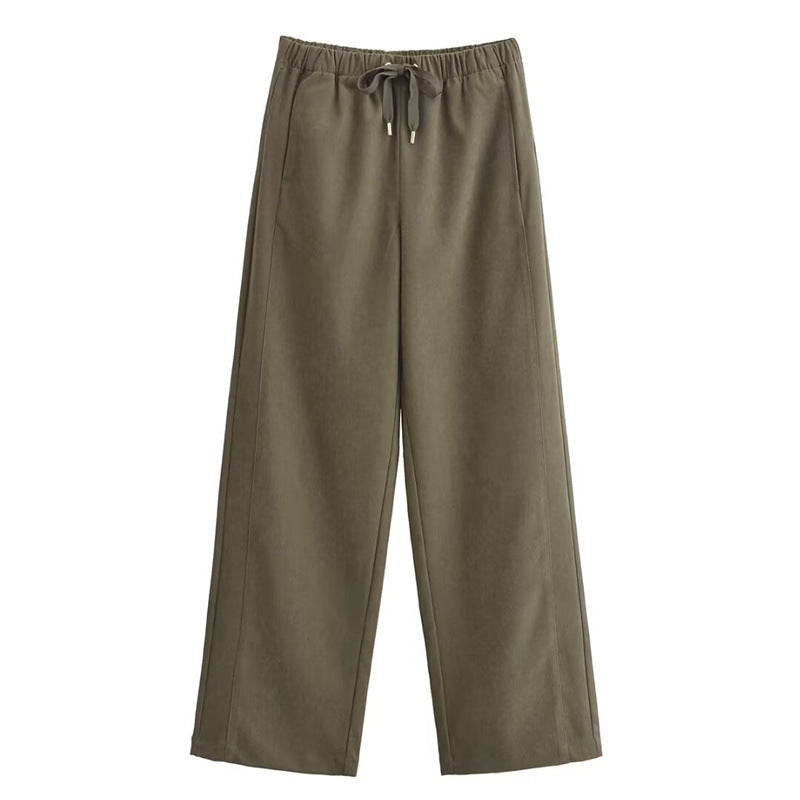 Women's Cropped Hooded Jacket and Wide-Leg Pants Set Loungewear Two-Piece Edenforth