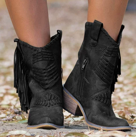 Women's Fringe Martin Boots mutualdropshopping