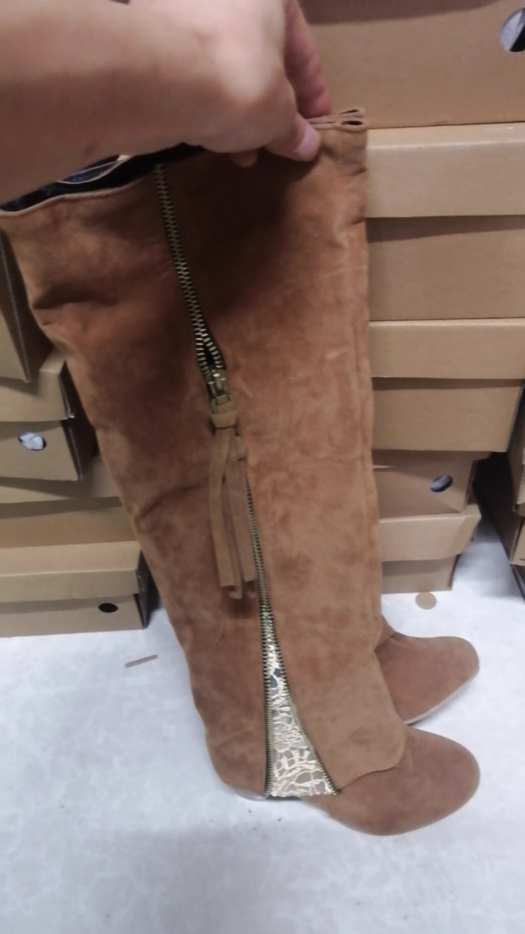 Thick-Heel Turn-Down High Boots mutualdropshopping