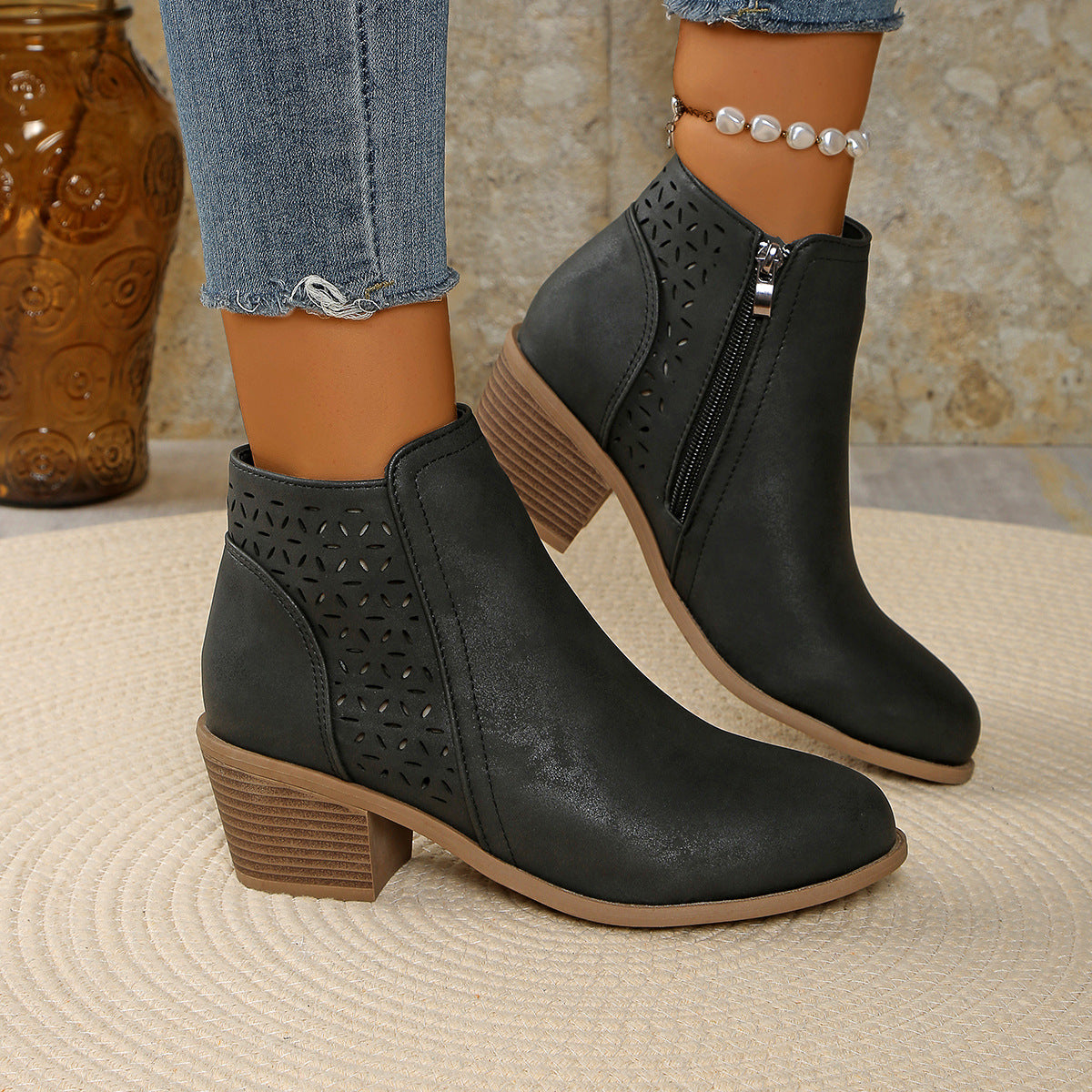 Women's Hollow-Out Pointed Boots mutualdropshopping