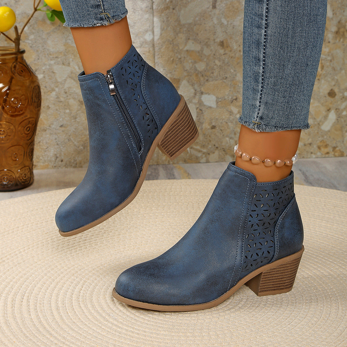 Women's Hollow-Out Pointed Boots mutualdropshopping