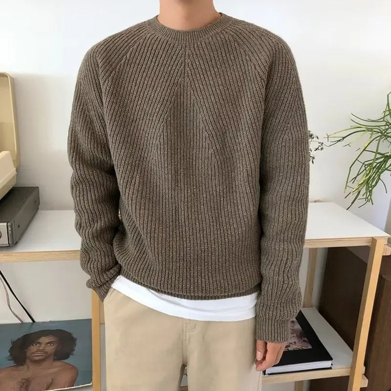 Men's Oversized Crewneck Pullover Knit Winter Sweater Edenforth