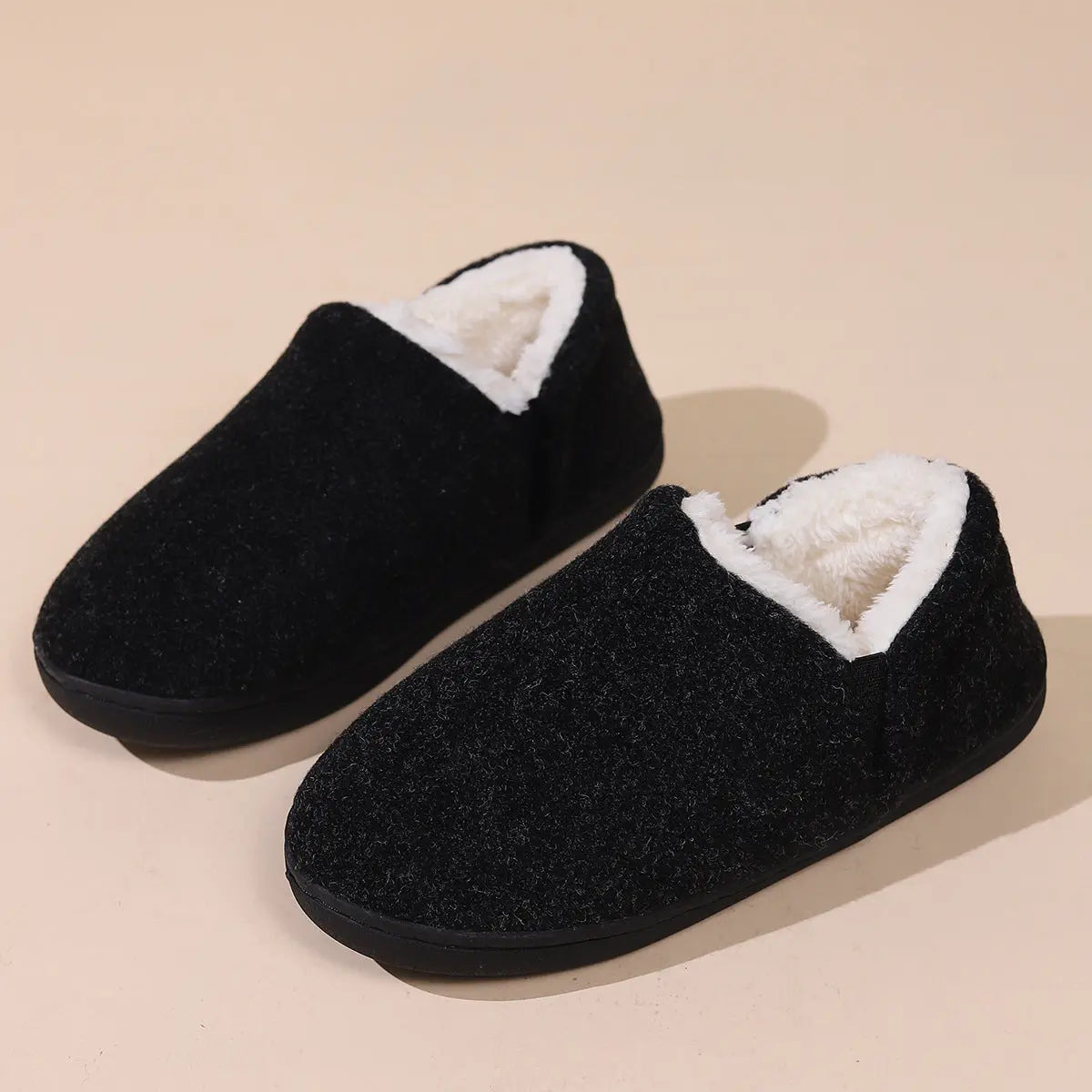 Unisex Couples Non-Slip Wool Fluffy Indoor House Slippers Edenforth